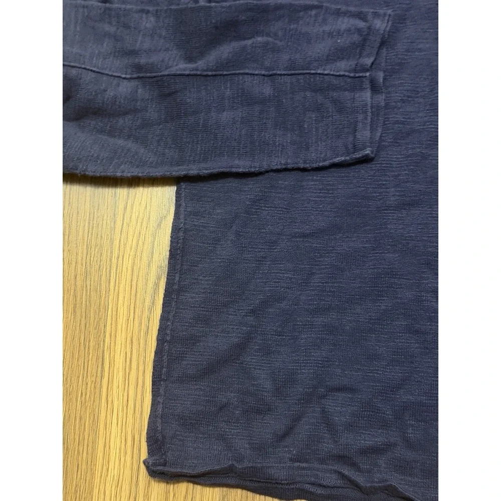 John Varvatos USA Sweater Mens Extra Large Cotton Linen Crewneck Navy XL